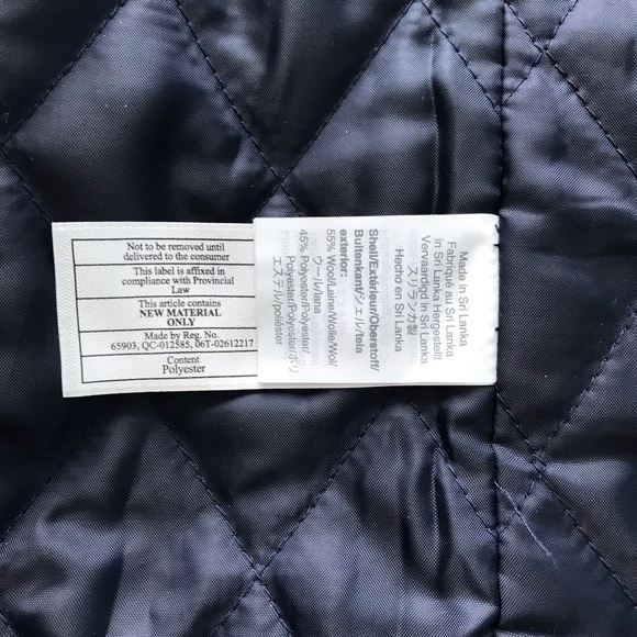 J. Crew Mercantile Herringbone Coat, size 44, white/black, Wool Blend - Picture 6 of 8